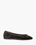 Ballerina Piatta in Velluto Nero – Pointure