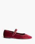 Ballerina Mary Jane Bordeaux in Velluto – Pointure