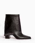 Stivaletto Texano Nero con Ghetta Borchiata – Pointure