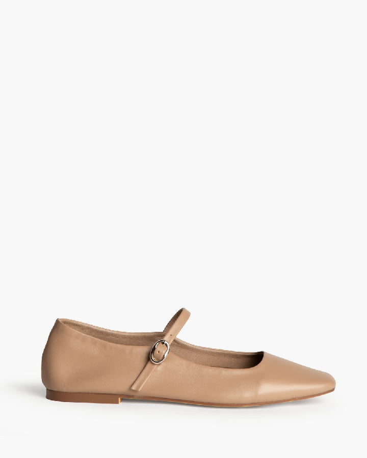 Ballerina Mary Jane Beige in Similpelle – Pointure