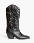 Stivale Texano Nero con Ricami – Pointure