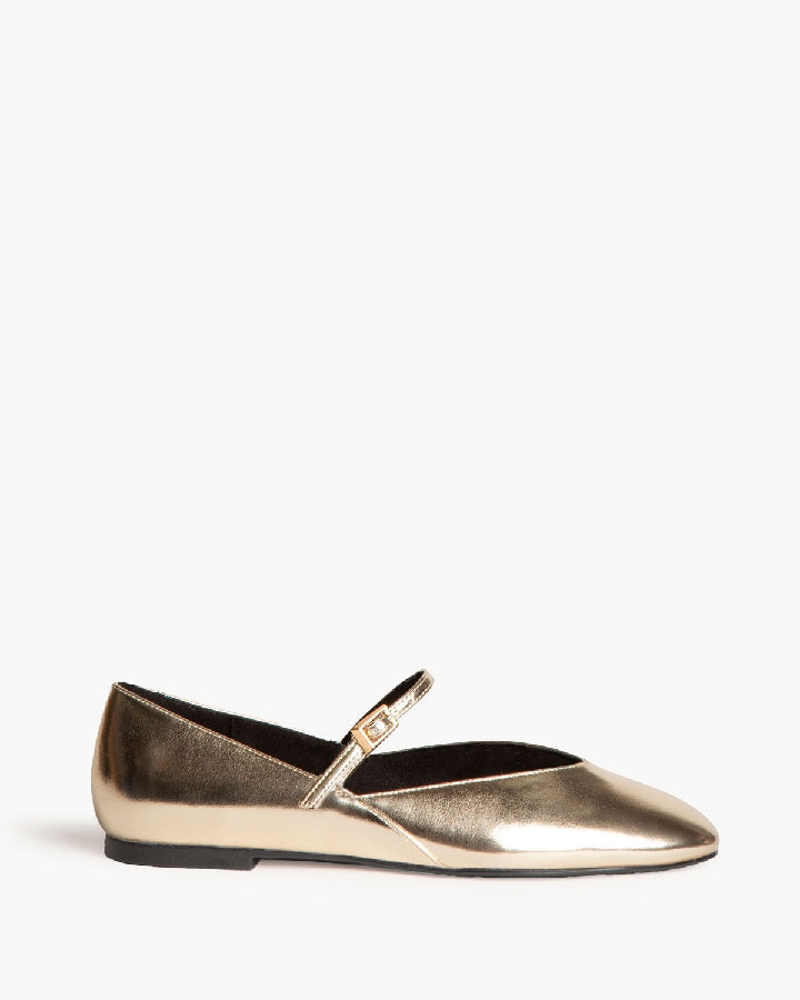 Ballerina Mary Jane Oro in Vernice – Pointure