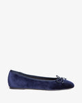Ballerina Piatta in Velluto Blu Navy – Pointure