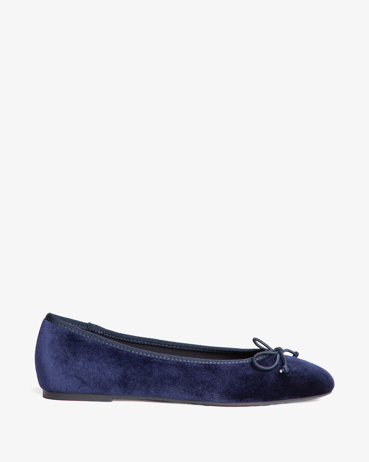 Ballerina Piatta in Velluto Blu Navy – Pointure