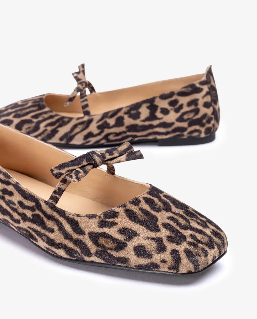 Ballerina a Punta Quadrata Leopardata – Pointure