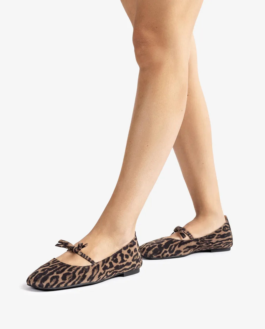 Ballerina a Punta Quadrata Leopardata – Pointure