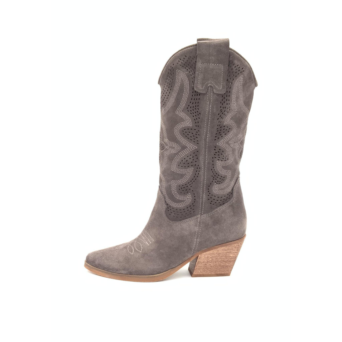 Stivale Texano in Camoscio Tortora – Pointure