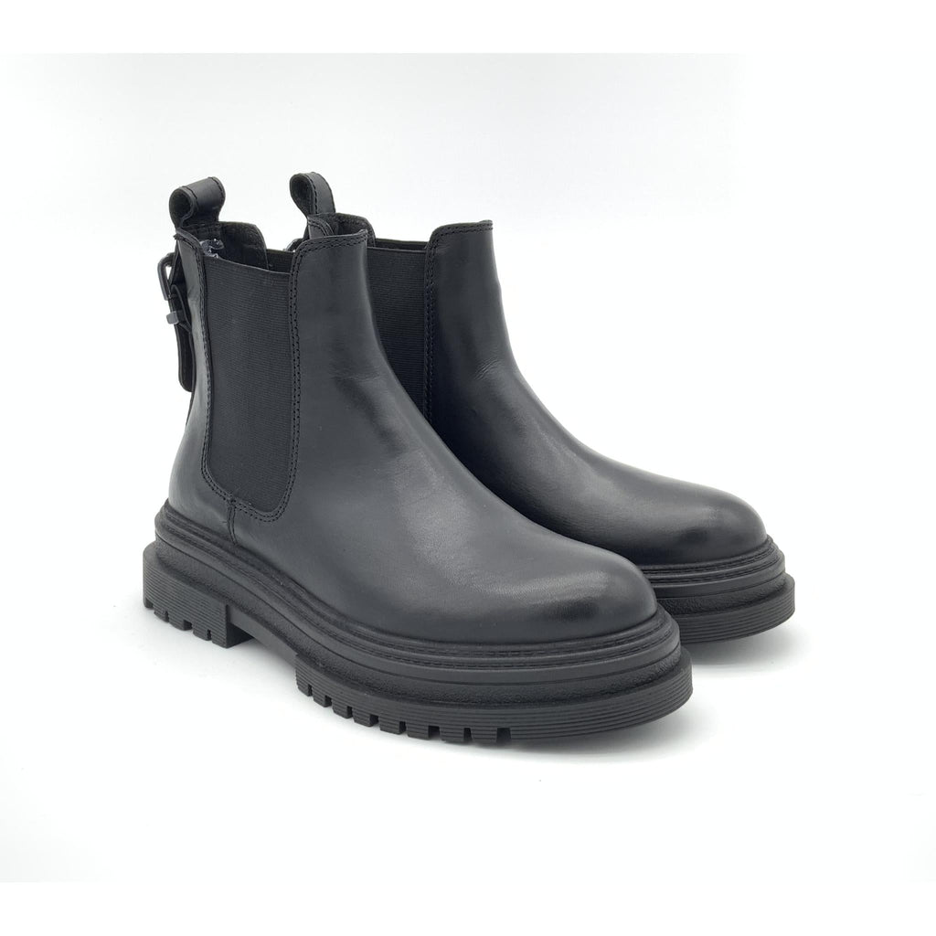 Stivaletto Chelsea in Pelle Nera con Suola Chunky – Pointure