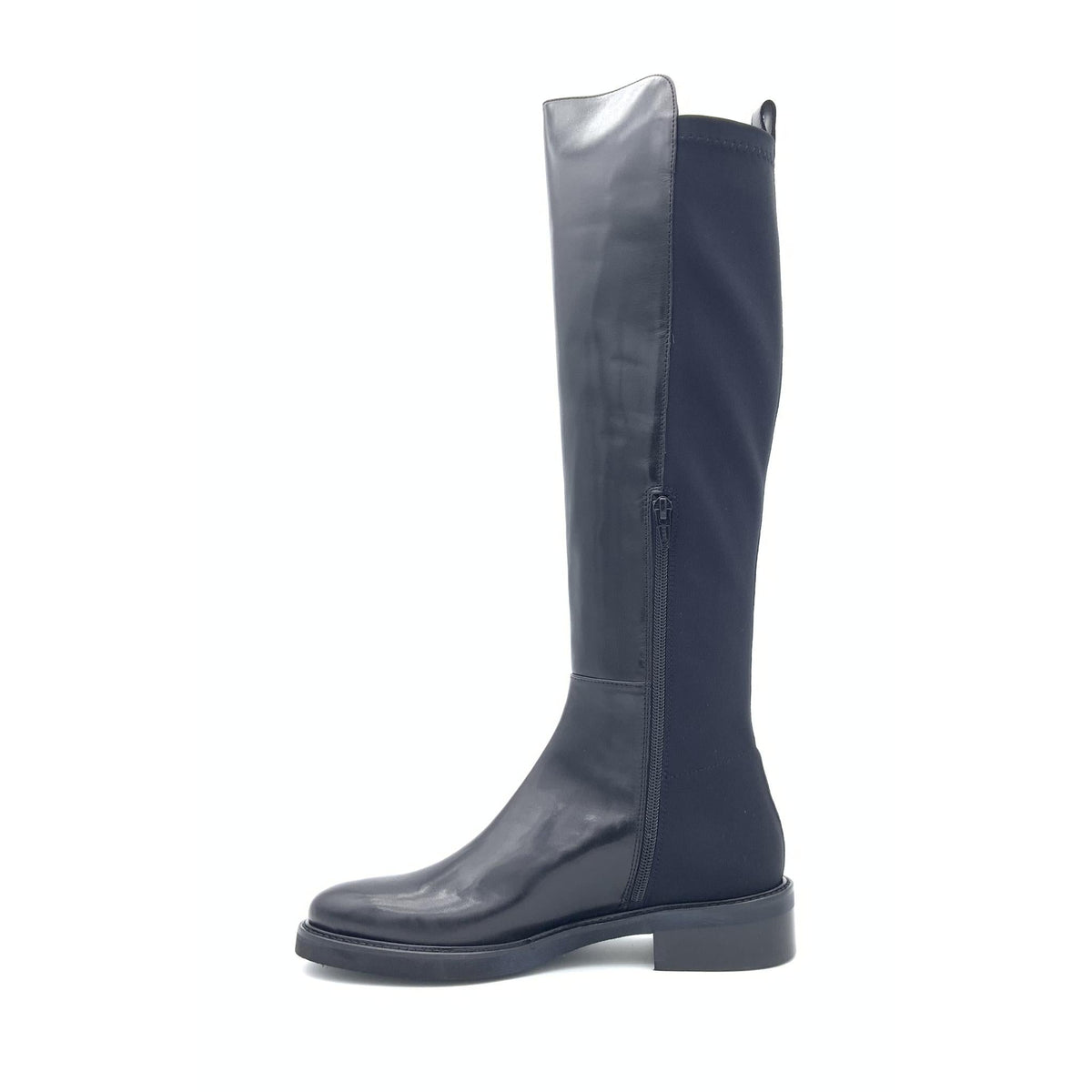 Stivale al Ginocchio in Pelle Nera – Pointure