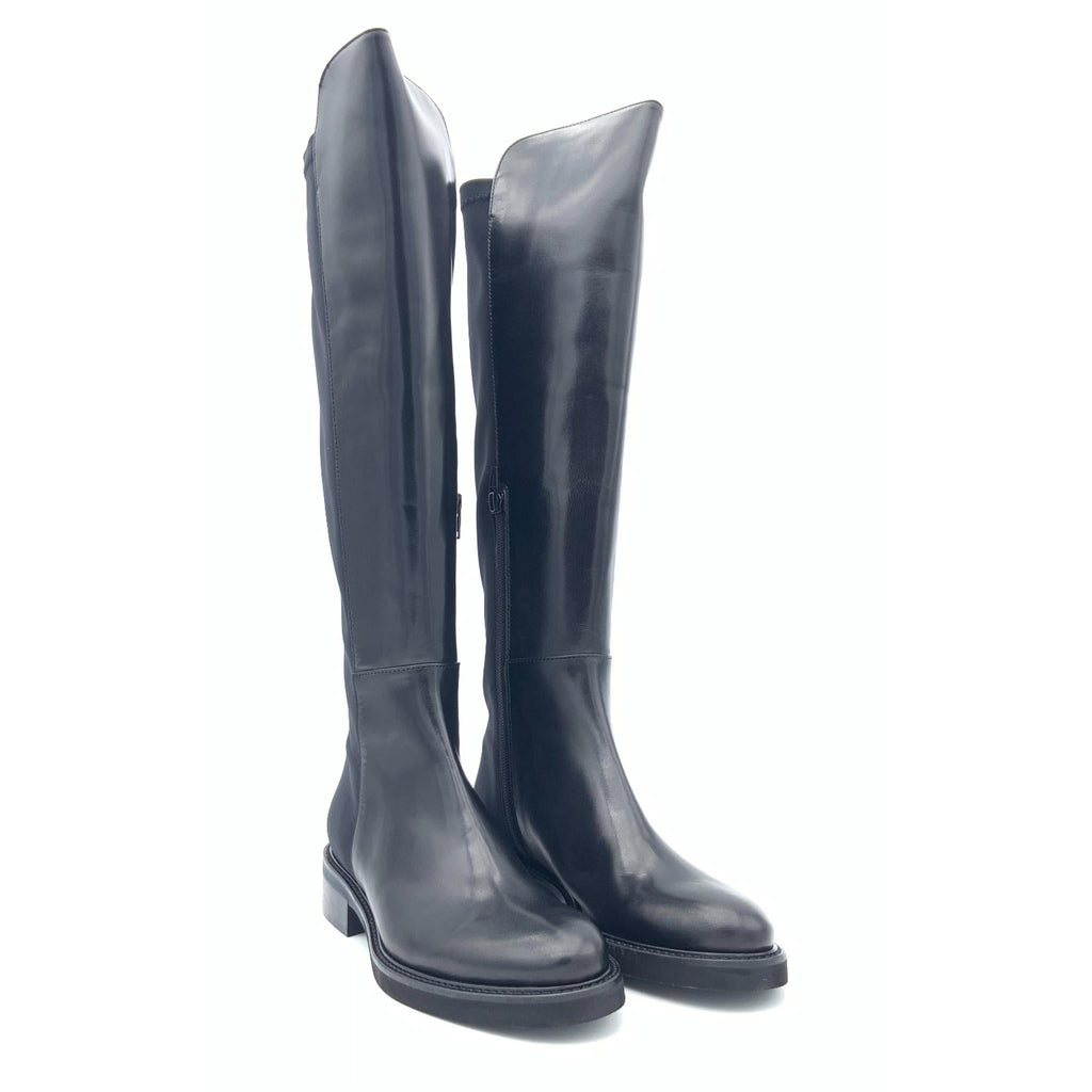 Stivale al Ginocchio in Pelle Nera – Pointure