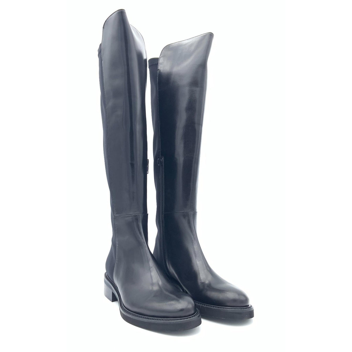Stivale al Ginocchio in Pelle Nera – Pointure